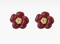 Red Blossom Earrings – Elegant Floral Statement